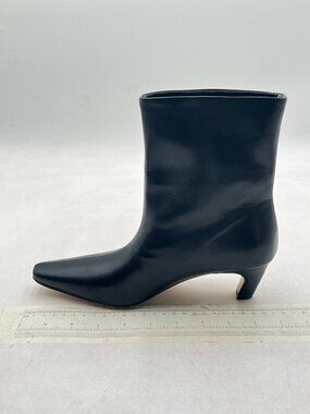 FOWT Black Block Low Heel Ankle Boots Pull On Ladies Winter Fall Daily Shoes